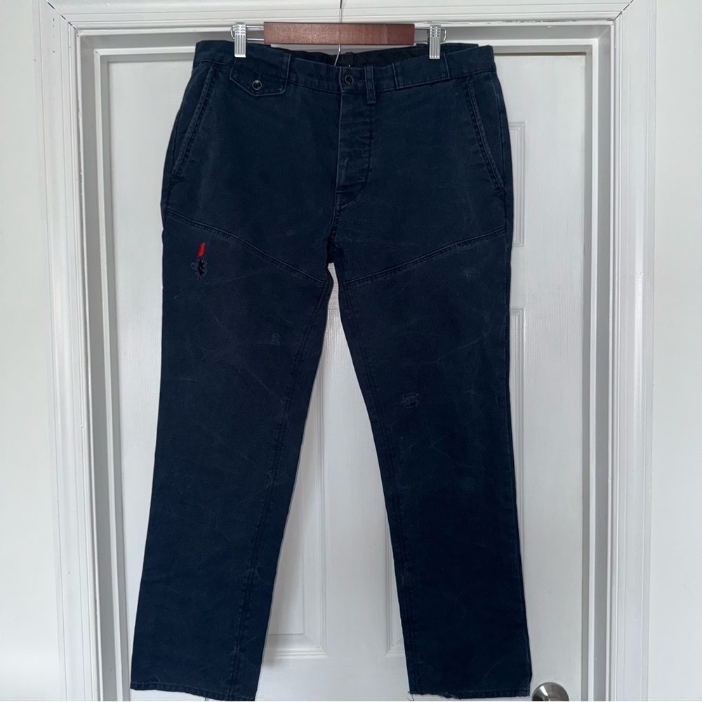 Polo Ralph Lauren Pants Dark Blue Distressed Garment Dyed Waist 36 Length 30